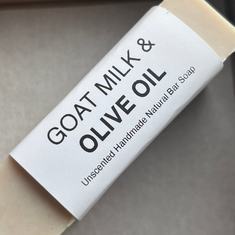 Soaplandia Soap Store Goat Milk & Olive Oil Bar Soap, Unscented Bar Soap Dim Gray
