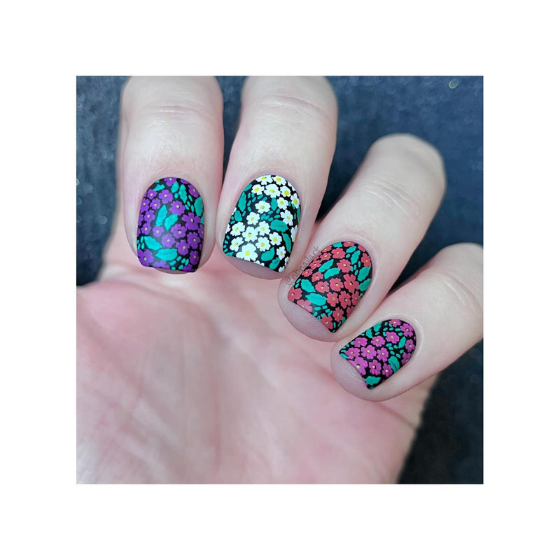 UberChic Beauty Floral Embrace Stamping Plate Dark Gray