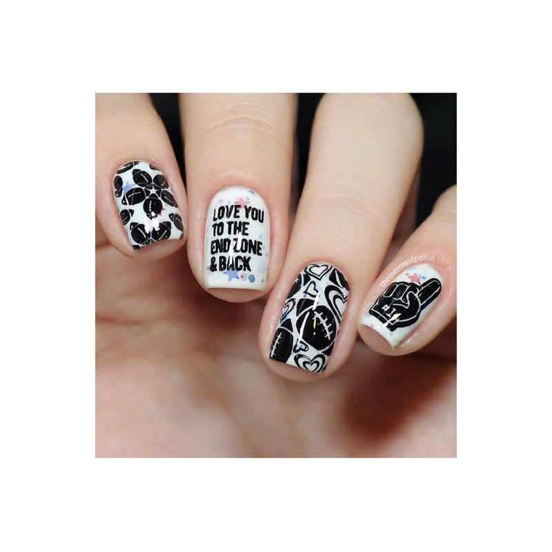 UberChic Beauty Football is Life Stamping Plate Rosy Brown