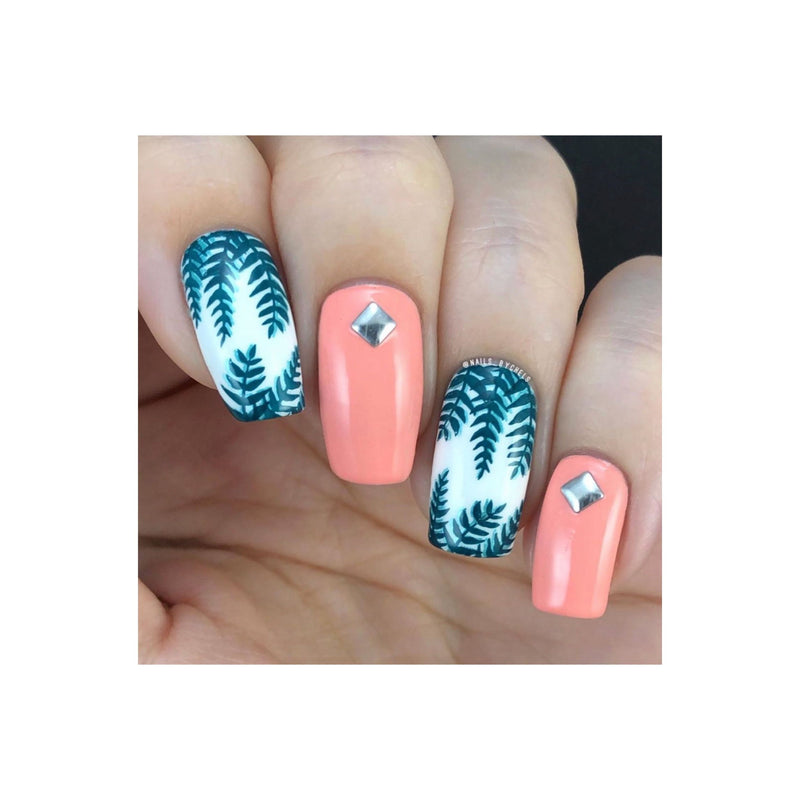 UberChic Beauty Lovely Leaves-04 Stamping Plate Rosy Brown