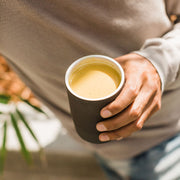 Paavani Ayurveda Golden Milk | Ayurvedic Turmeric Latte Blend with Ashwagandha & Shatavari simple Dim Gray Glass Jar,Compostable Refill