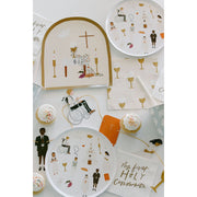 Be A Heart First Communion Dinner Napkins Disposable Tableware Gray