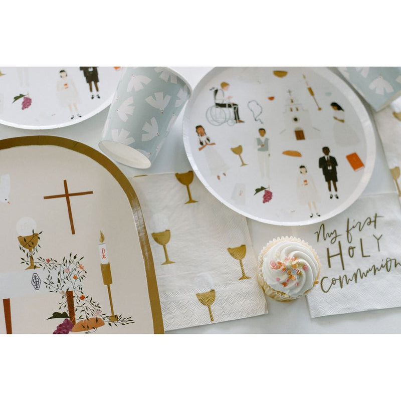 Be A Heart Holy Spirit Dove Paper Cups Disposable Tableware Gray