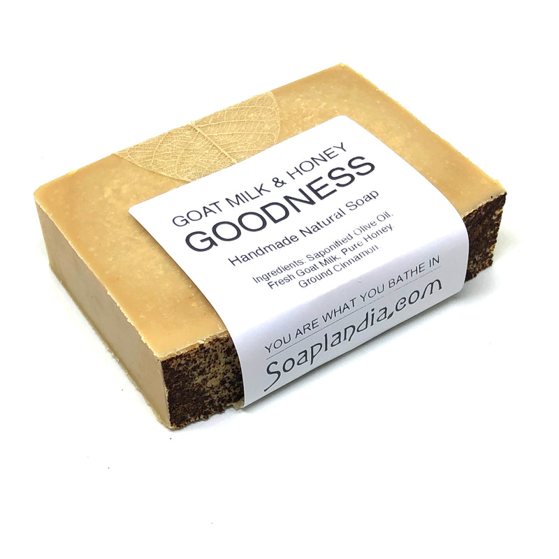 Soaplandia Soap Store Goat Milk & Honey Goodness Soap, Unscented Bar Soap White Smoke