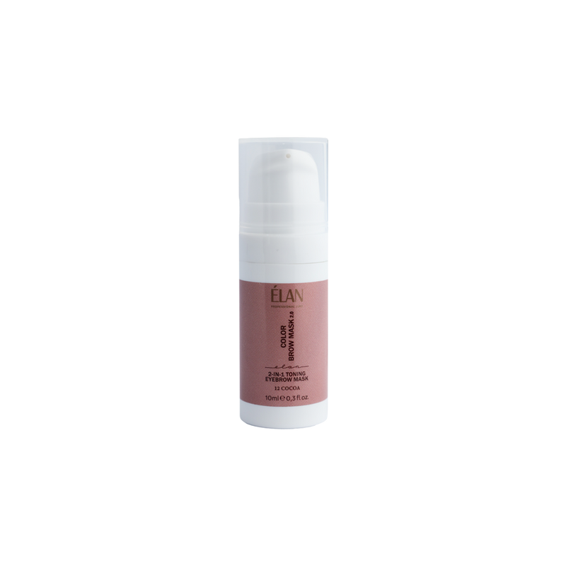 nbmsupply Elan Professional Line COLOR BROW MASK 2.0: 2-in-1 Toning Eyebrow Mask, 12 COCOA 10ML Gray