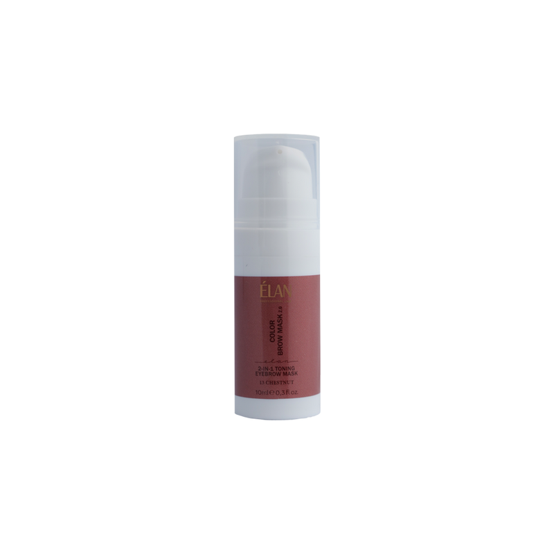 nbmsupply Elan Professional Line COLOR BROW MASK 2.0: тонуюча маска для брів 2-в-1, 13 CHESTNUT 10ML Dark Gray