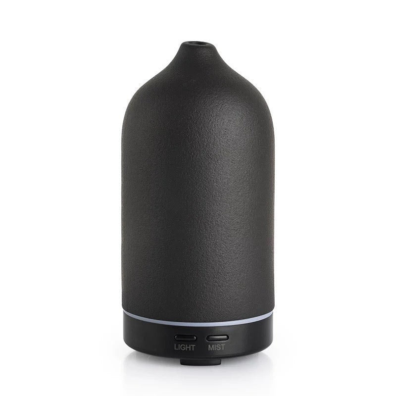 Timeless Organics Skin Care Ceramic Diffuser Dark Slate Gray Black Ceramic
