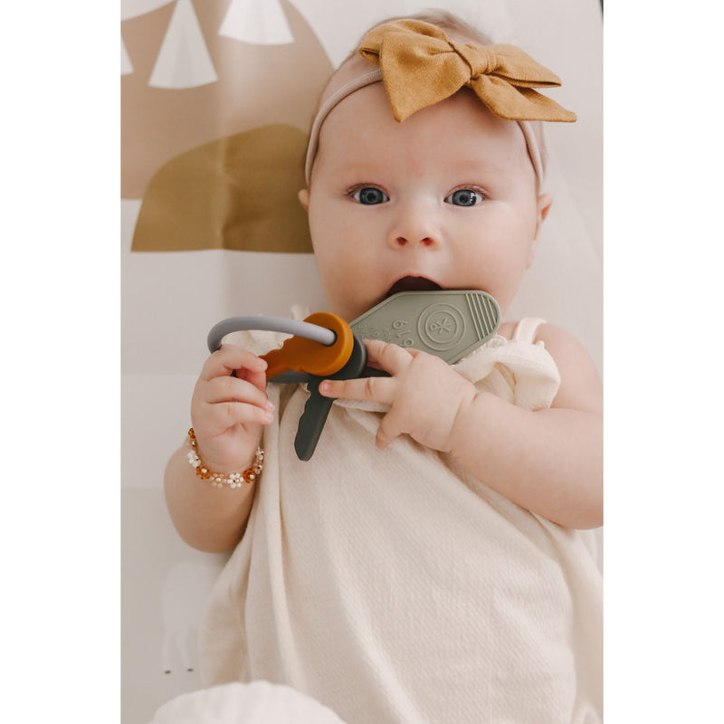 Be A Heart Keys to the Kingdom Silicone Teethers Baby Activity Toys Light Gray Keys To The Kingdom Sage,Keys To The Kingdom Blush