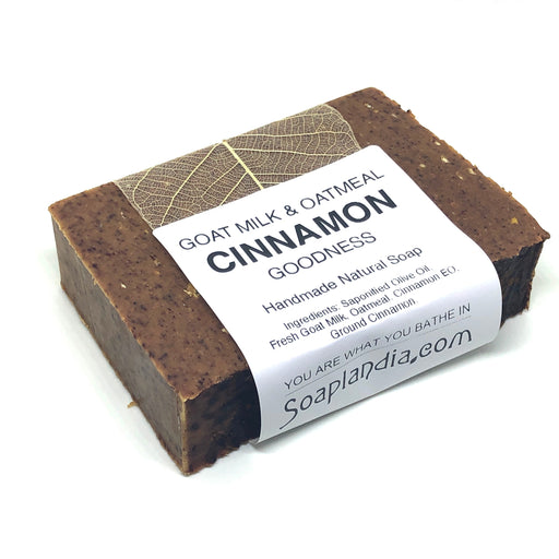 Soaplandia Soap Store Goat Milk & Oatmeal Cinnamon Goodness Soap Bar Soap White Smoke