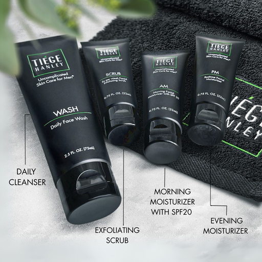 Tiege Hanley The Essential Skin Care Routine for Men System Lavender 30 Day Supply