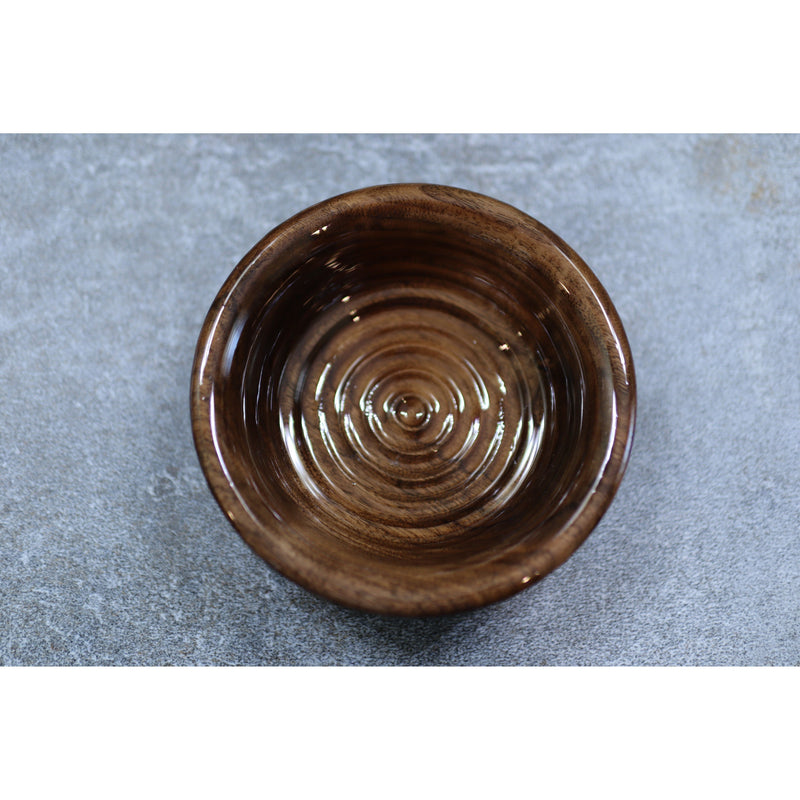 CreationsByWill Walnut Lather Bowl Lather Bowl Dark Gray