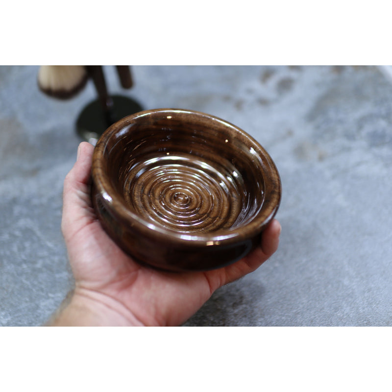 CreationsByWill Walnut Lather Bowl Lather Bowl Dark Gray