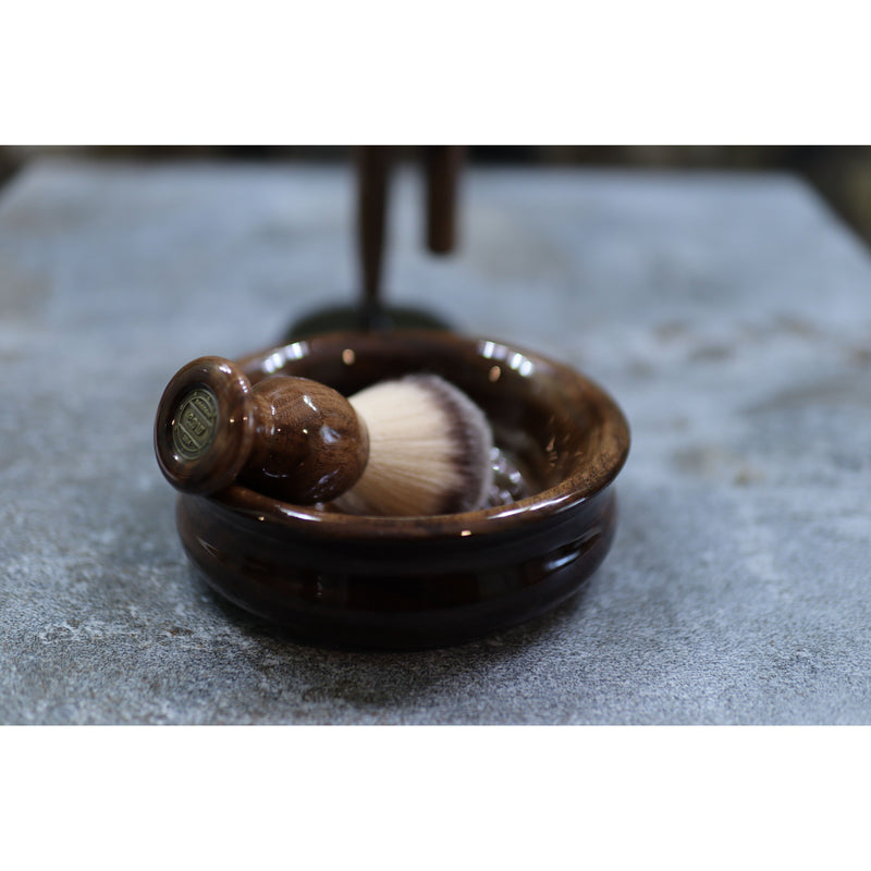 CreationsByWill Walnut Lather Bowl Lather Bowl Light Slate Gray