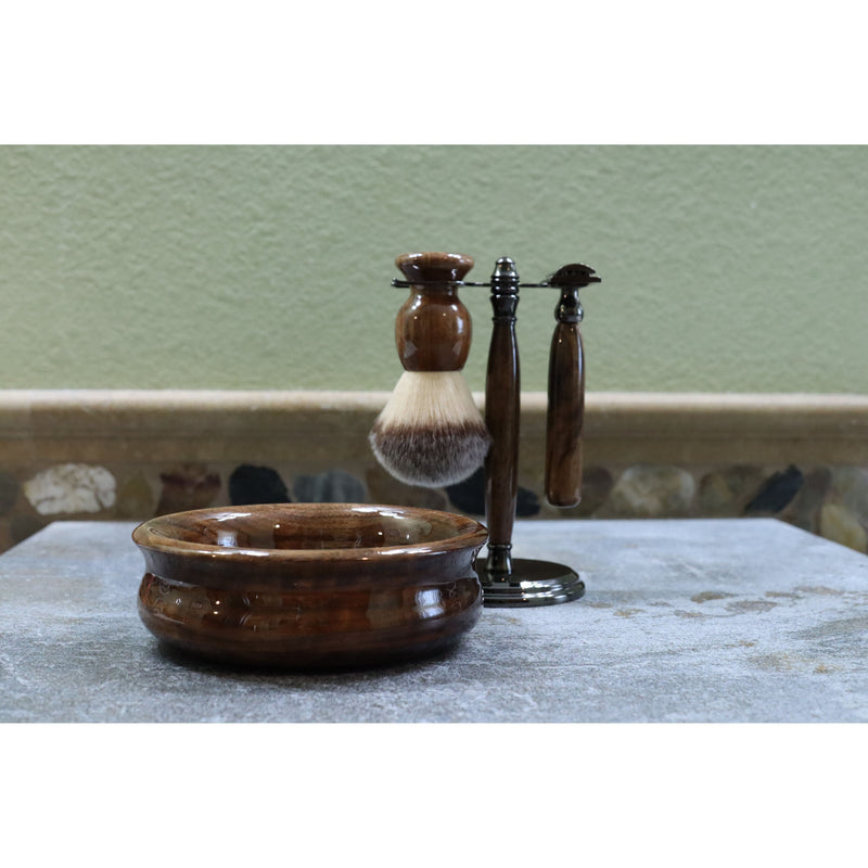 CreationsByWill Walnut Lather Bowl Lather Bowl Dark Gray
