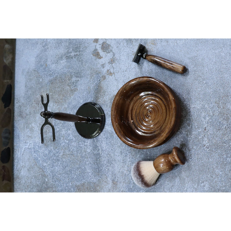 CreationsByWill Walnut Lather Bowl Lather Bowl Dark Gray
