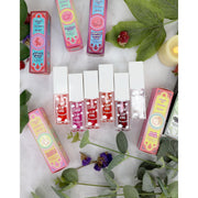 Rude Cosmetics Lip Oil Massage Lip Oil Gray Chillaxin' Cherry,Energizing Grapefruit,Strawberry Sauna,Peach Refresh,Pampered Passionfruit,Green Tea Detox