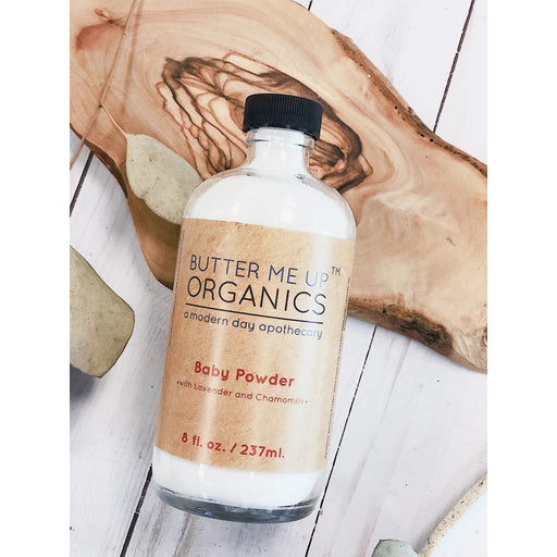 Butter Me Up Organics Organic Baby Powder / Talc Free / Cloth Diaper Safe / Refill Baby Light Gray
