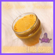 KaziRokz GLOW UP Aloe Turmeric Brightenig Facial Scrub (100% Veganl /Cruelty Free)4oz Bisque