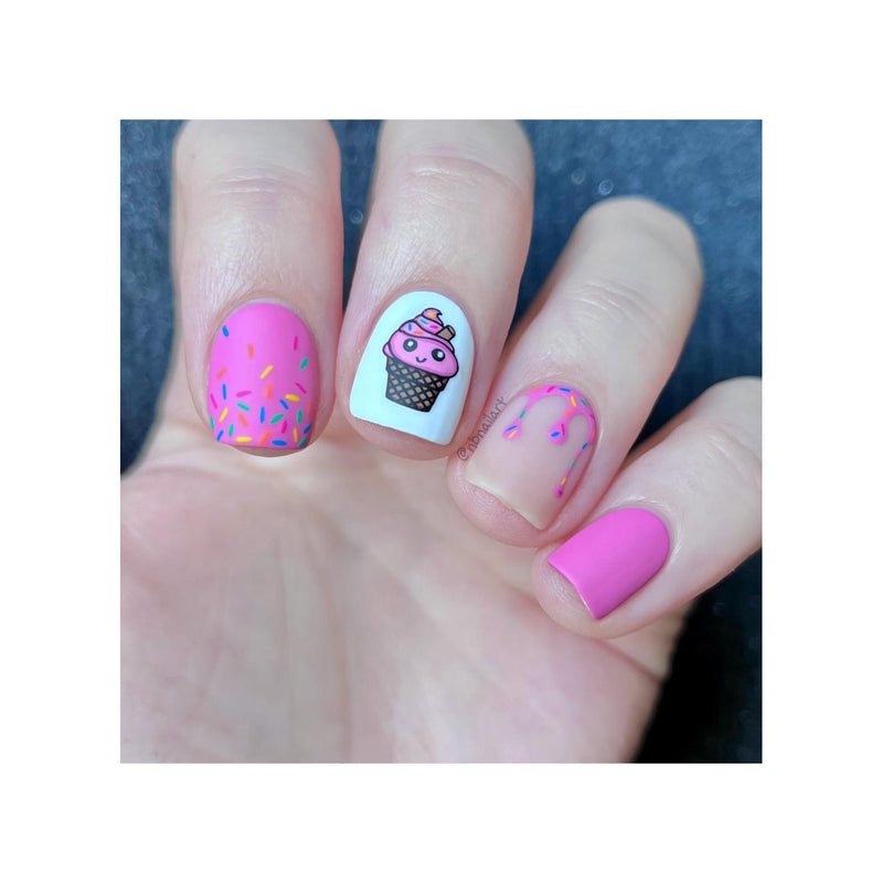 UberChic Beauty We All Scream For Ice Cream Stamping Plate Dark Gray