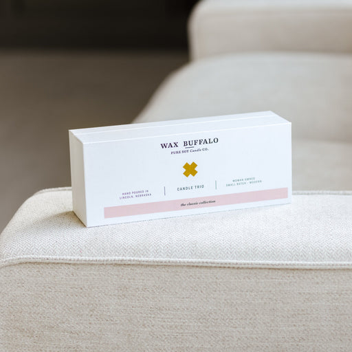 Wax Buffalo Classic Trio Candles Light Gray