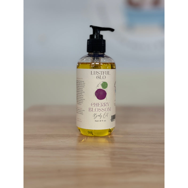 Lustful Bath, LLC LUSTFUL GLO BODY OIL Body Oil Dark Gray Cherry Blossom / Full