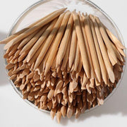 GodefroyBeauty Orange Wood Cuticle Pusher and Applicator Stick, Double Sided - 100 Pieces Applicator Stick Rosy Brown