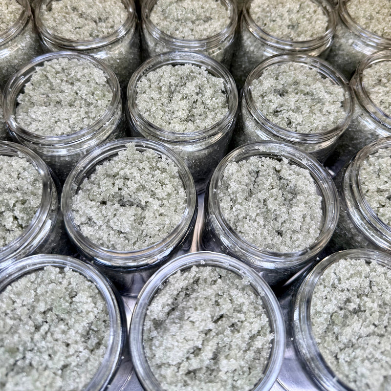 MION Artisan Soap Co. Lemongrass Spirulina Sugar Scrub | Medium Gray