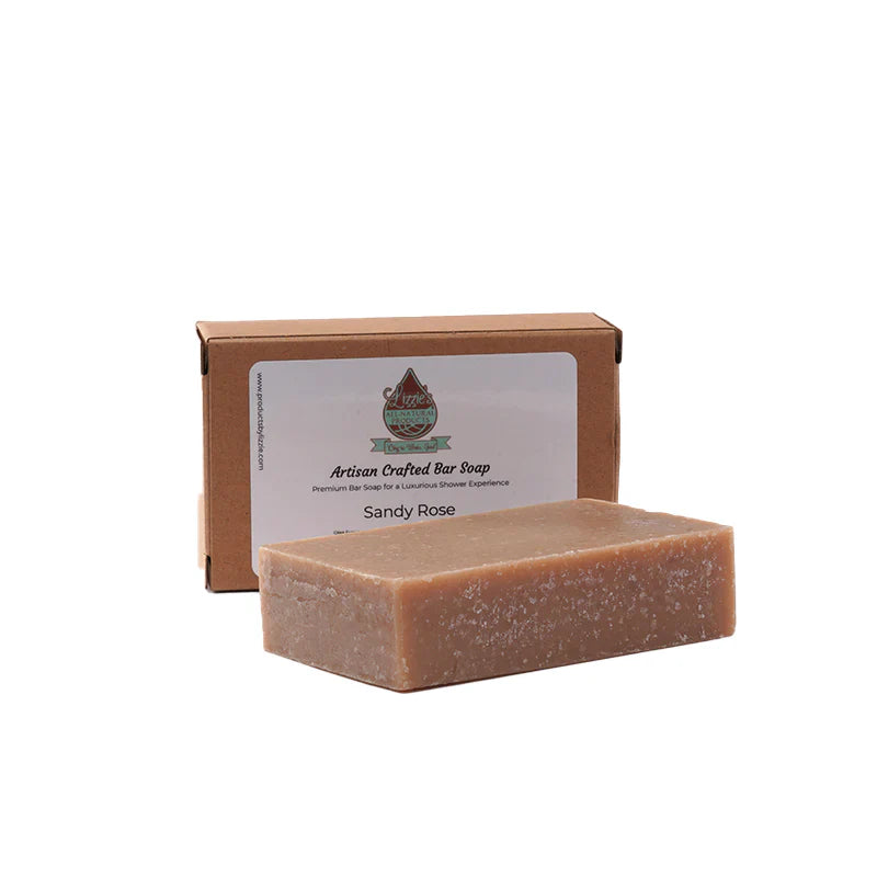 Lizzie's All-natural Products Artisan Crafted Bar Soap White Smoke Sandy Rose