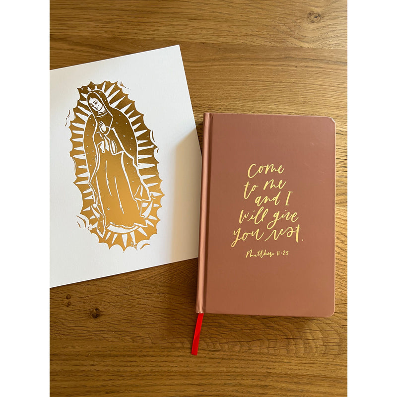 Be A Heart Our Lady of Guadalupe 8x10 Gold Leaf Print Posters, Prints, & Visual Artwork Saddle Brown