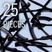 GodefroyBeauty Black Plastic Disposable Eyebrow Comb - 25 Pieces Eyebrow brush Black