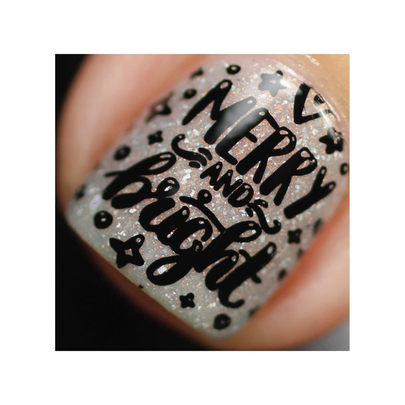 UberChic Beauty Merry & Bright Stamping Plate Rosy Brown