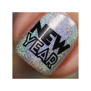 UberChic Beauty New Year New Digits Stamping Plate Dim Gray