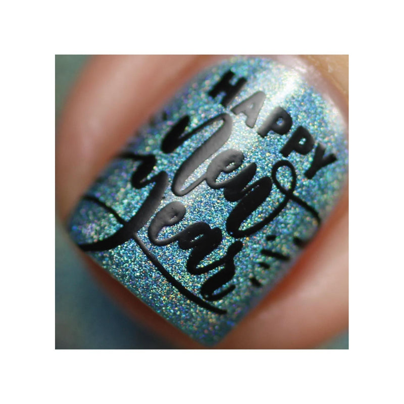 UberChic Beauty New Year New Digits Stamping Plate Dark Slate Gray