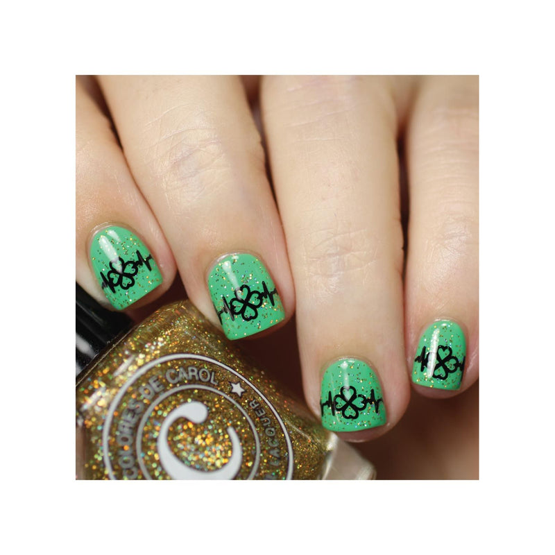 UberChic Beauty St Patrick's Day-05 Stamping Plate Light Gray