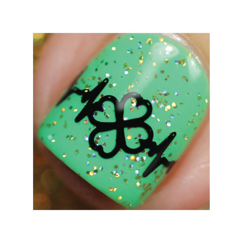 UberChic Beauty St Patrick's Day-05 Stamping Plate Light Gray