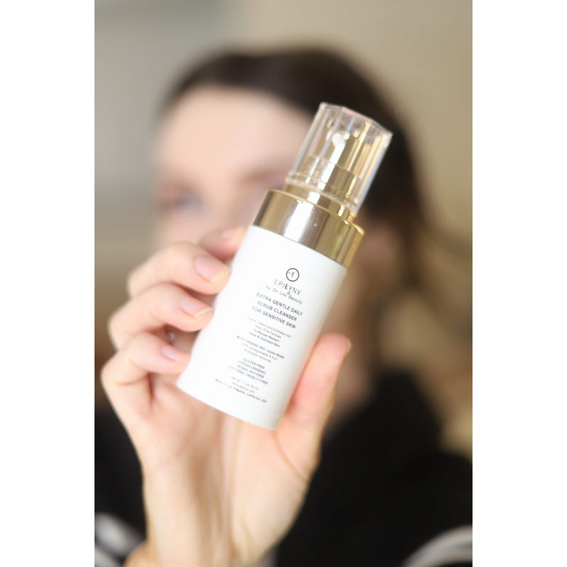 EpiLynx Gentle Exfoliating Face Scrub – Hyaluronic Acid, Aloe Vera & Biodegradable Jojoba Beads Face Cleanser Bisque