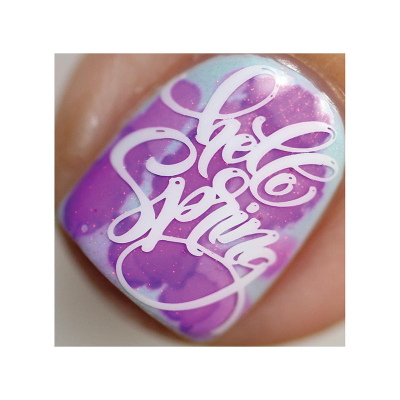 UberChic Beauty Hello Spring Stamping Plate Rosy Brown