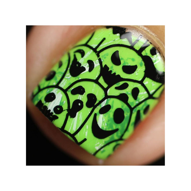 UberChic Beauty Halloween-08 Stamping Plate Dark Slate Gray