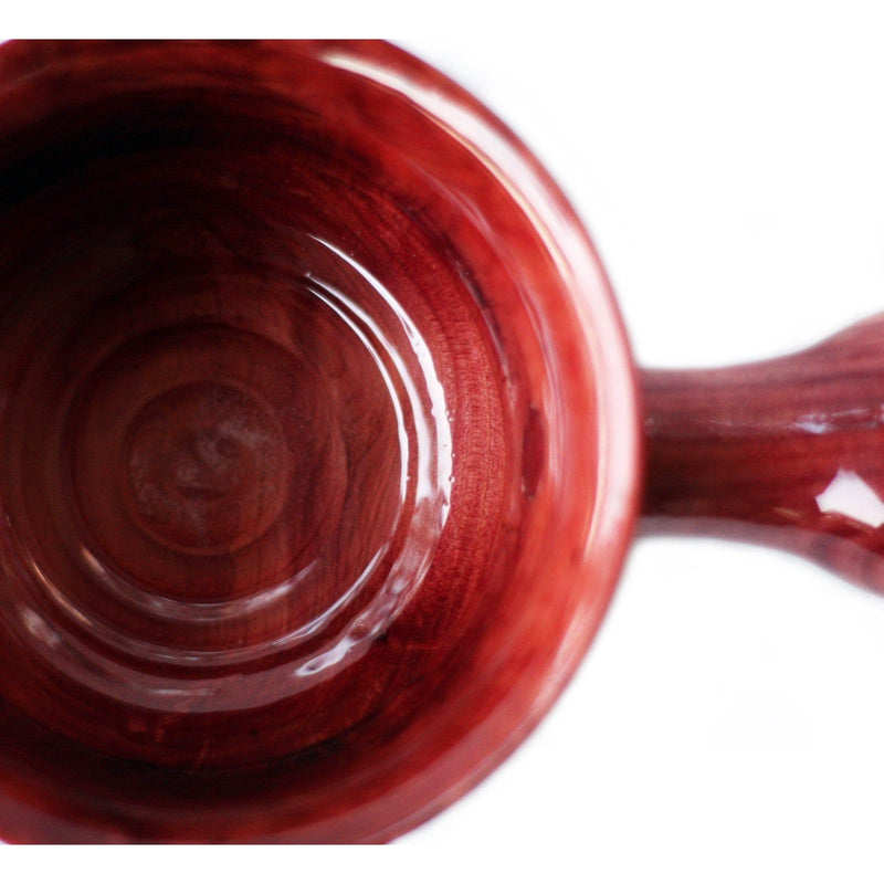 CreationsByWill Red Cedar Lather Mug Lather Bowl Black