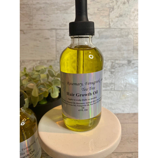 shuntebathandbody Hair Growth Oil with Tea Tree, Fenugreek, and Rosemary Infused Olive Oil Rosy Brown