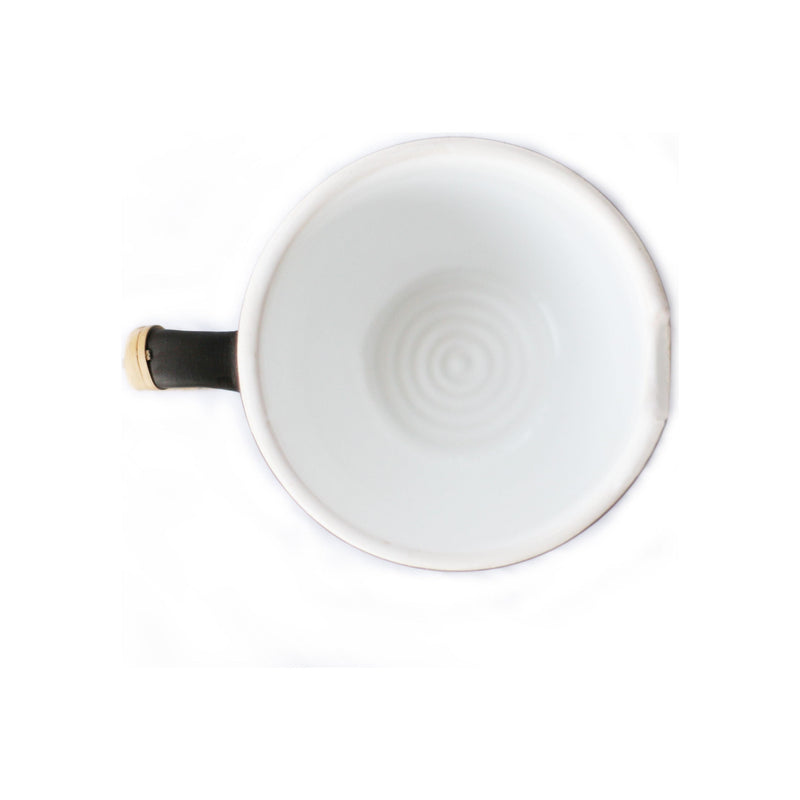 CreationsByWill Lather Mug - Ceramic Lather Bowl Light Gray