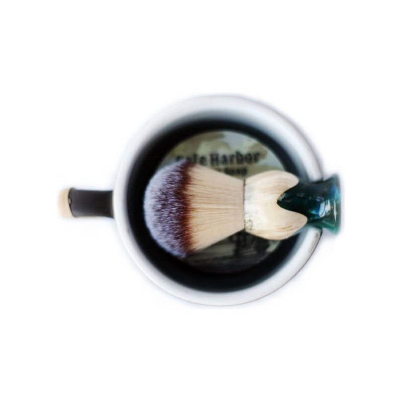 CreationsByWill Lather Mug - Ceramic Lather Bowl Light Gray