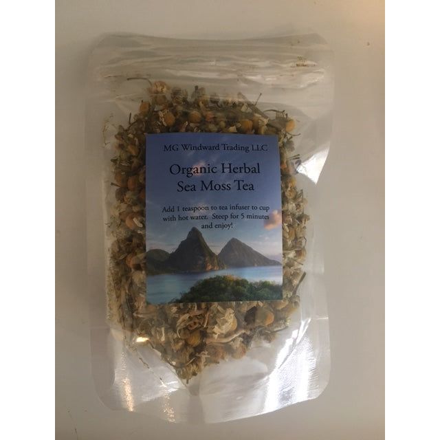 MG Windward Trading LLC Premium Irish Sea Moss Herbal Teas Sea Moss Tea Rosy Brown Egyptian Lemongrass,Chamomile,Chai,Mango,Pomegranite Green Tea,Turmeric Golden Chai,Raspberry,Moroccan Mint