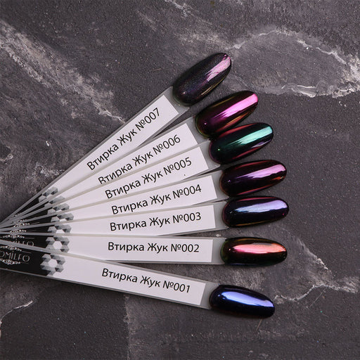 nbmsupply Komilfo rubbing Beetle, 0.5 g Dark Slate Gray №002 (green-pink-gold),№003 (violet-pink-gold),№004 (lilac-pink-gold),№005 (pink-violet-green),№006 (pink-burgundy-gold),№007 (hologram pink-gold)