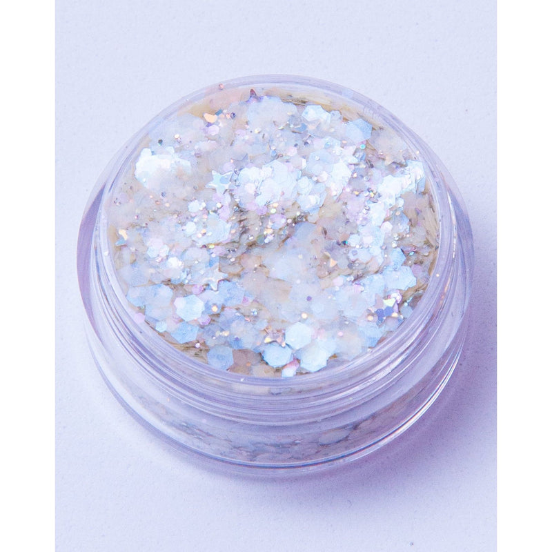 Lunautics Tulum - Iridescent Eco Glitter with Stars Eco Glitter Light Gray