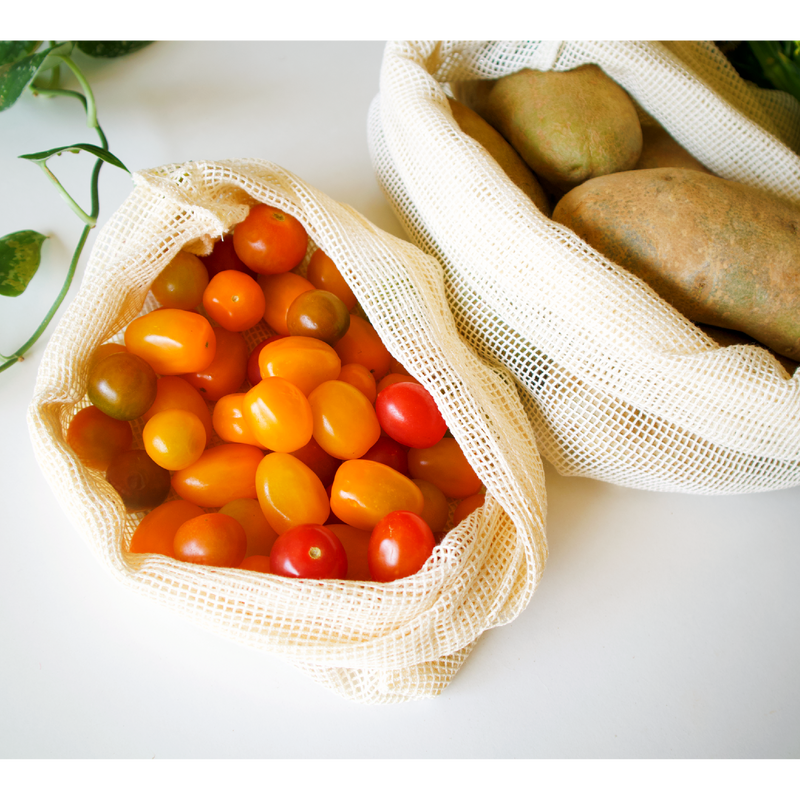 Love of Earth Co. Produce Mesh Bags (Set of 3) Light Gray