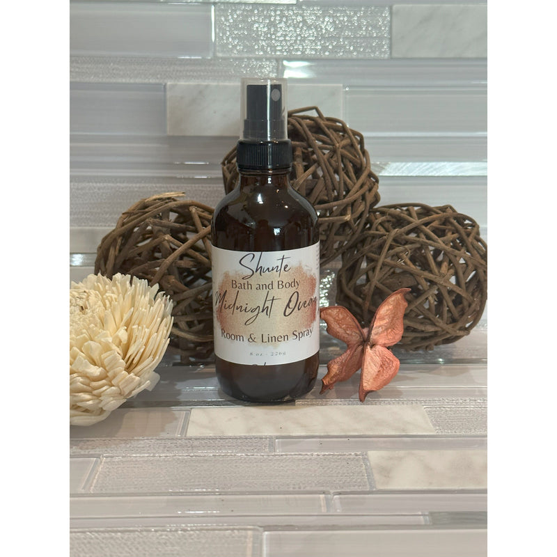 shuntebathandbody Opulent Home Elixir for Rooms & Linens Dark Gray Saffron & Cedar Wood,Midnight Ocean,Match & Bergamot,Seaside Citrus,Mai Tai,Mango Coconut