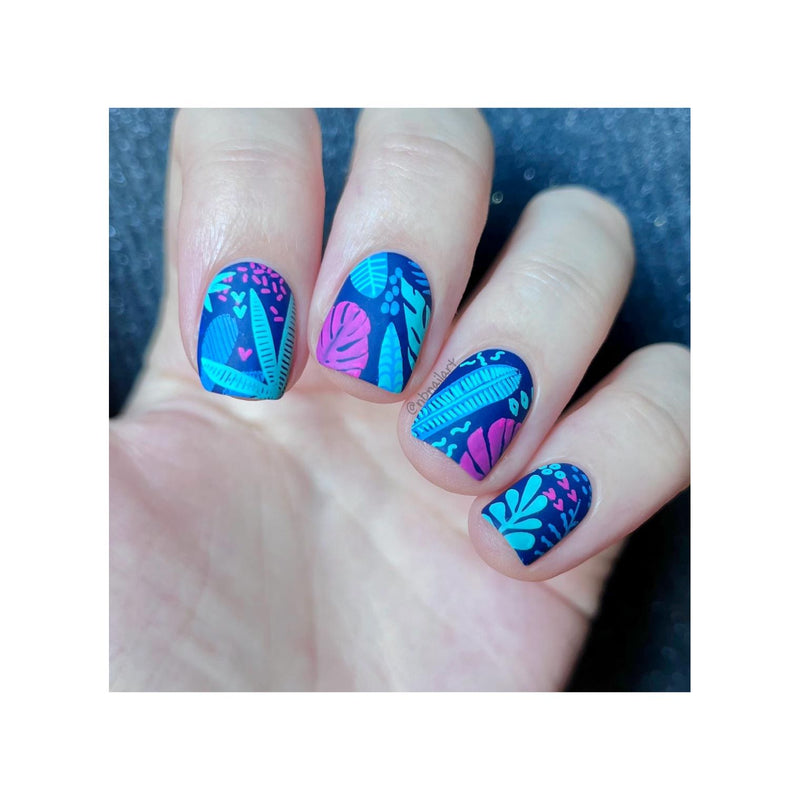 UberChic Beauty Modern Tropical Stamping Plate Gray