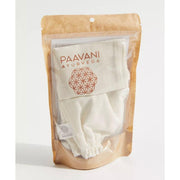 Paavani Ayurveda Garshana Gloves  | Ayurvedic Dry Brushing Antique White Small/Medium,Large