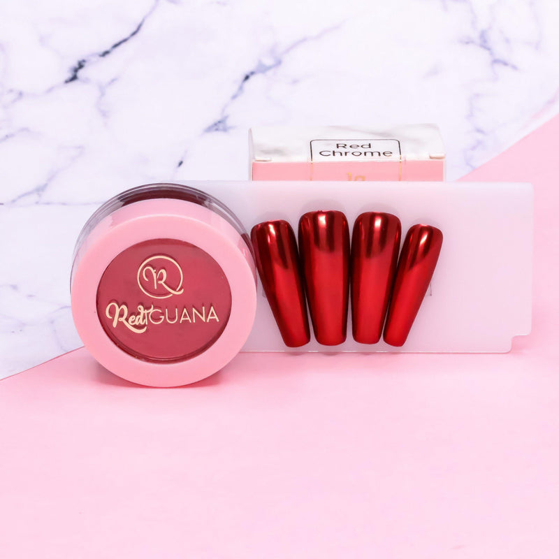 Red Iguana LLC Metallic Chrome Pigment set of 6 colors Pigments/Flakes/Chromes Misty Rose